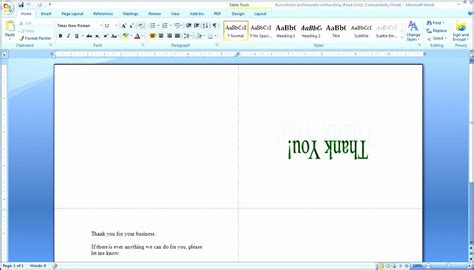 Microsoft Word Note Card Template
