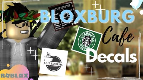 Roblox Bloxburg Cafe Coffee Shop Logo Sign Decals Bloxburg Decal The