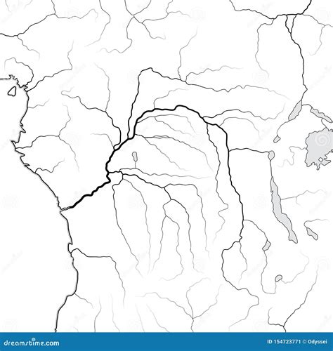 World Map Of The Congo River Basin Central Equatorial Africa Congo