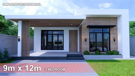 Simple House House Design Idea 9m X 12m 108sqm 3bedroom Youtube