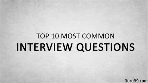10 Common Interview Questions And The Best Possible Answers