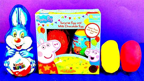 Peppa Pig Play Doh Kinder Surprise Cookie Monster Bunny Rabbit Sesame