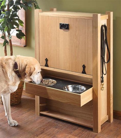 Dog food storage containers by incredible solutions. 20 Gorgeous DIY Dog Feeding Station Projects | HomeMydesign