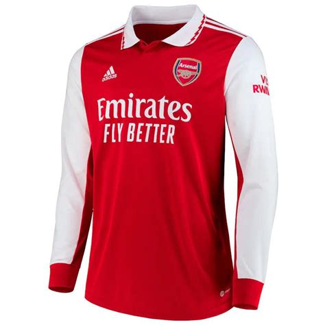 Arsenal Long Sleeve Home Shirt 202223 Genuine Adidas