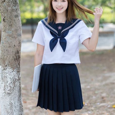 Orthodox Jk Uniform Short Sleeves High School Uniforms Cute Embroidery