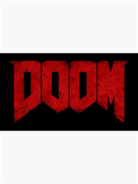 Doom Logo Poster For Sale By Fallout76ers Redbubble