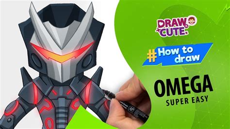 How To Draw Omega Super Simple Fortnite Drawing Tutorial Youtube