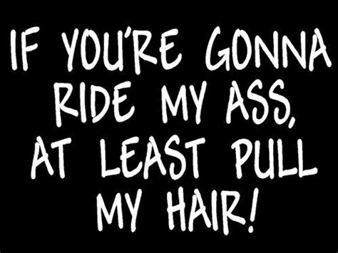 Funny Decal If Youre Gonna Ride My Ass At Least Pull My Hair 2 Vinyl Sticker Ebay