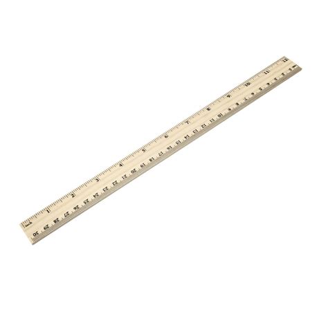Wood Ruler 30cm 12 Inch 2 Scale Office Rulers Wooden Measuring Ruler