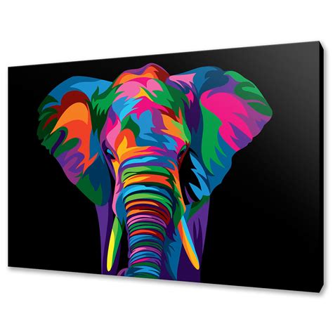 Elephant Canvas Print Picture Wall Art Home Decor Free Fast Uk Etsy Uk