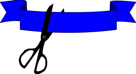 Clip Art Cutting Blue Ribbon Clipart Clipartix