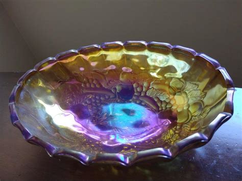 Indiana Glass Company Amber Iridescent Glass Bowl Saanich Victoria Mobile