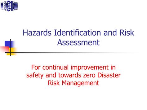 Ppt Hazards Identification And Risk Assessment Powerpoint