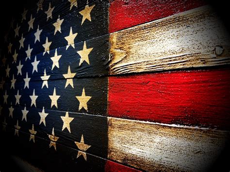 Rustic American Flag American Flag American Flag Sign Etsy