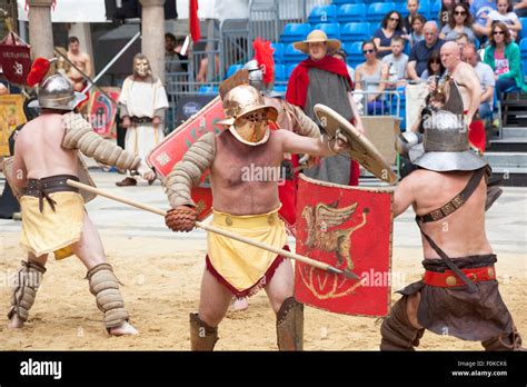 Gladiator Battle Reenactment High Resolution Stock Photography And