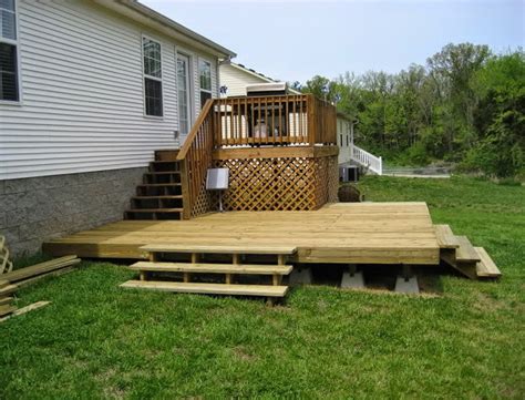 Your deck's stairs are bound to garner a lot of foot traffic from family and. Building A Floating Deck On Uneven Ground | Home Design Ideas