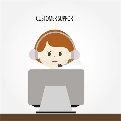 Customer Support Vector Stock Vector Illustration Of Hotline 75072932