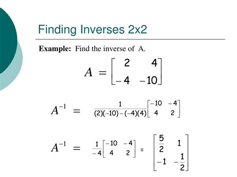 Ppt Inverse Matrices 2 X 2 Powerpoint Presentation Free Download