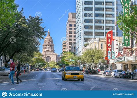 Congress Ave And Texas Capitol In Austin Tx Editorial Stock Photo