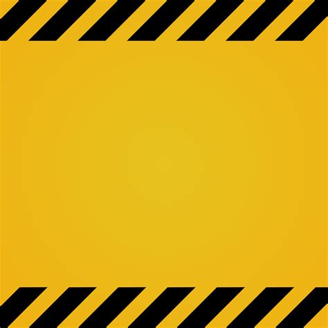 Black And Yellow Warning Background Caution Sign For Construction