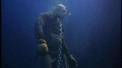 The Jason Statue That Is Chained Underwater At Crystal Lake In