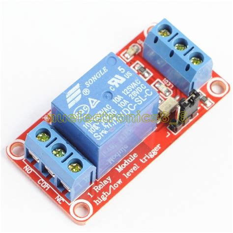 12v 1 Channel Relay Module With Opto Isolation High Low Level Trigger