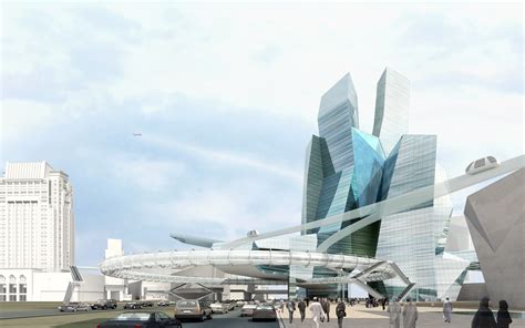Modern Cityscape With Futuristic Building 3d Model Max