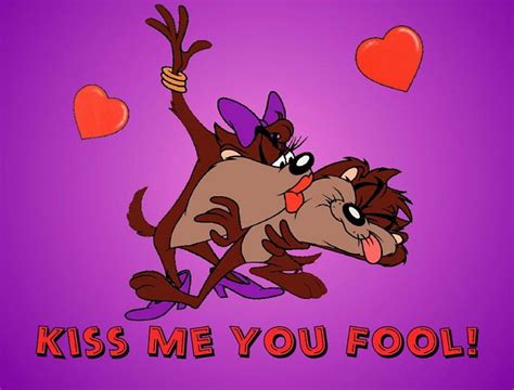 You Fool Valentines Taz Day Girlfriend Looney Kiss Tunes Love Hd Wallpaper Peakpx