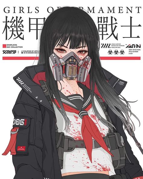 Hd Wallpaper Gharliera Cyberpunk Cybernetics Anime Girls School