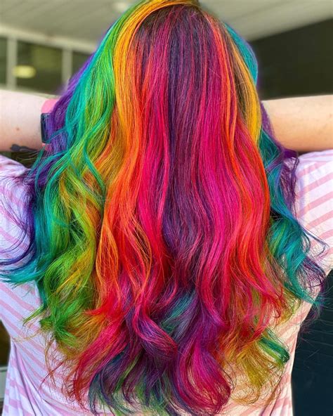 30 Coolest Rainbow Hair Color Ideas To Try In 2021