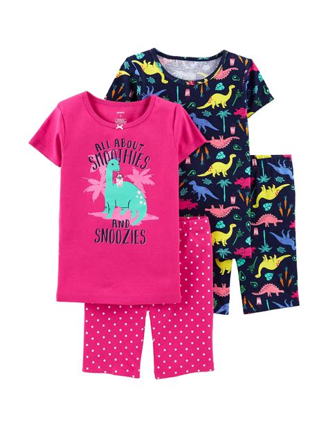 Carters 4 Pc Dinosaur Pajama Set Girls 4 14 Stage Stores