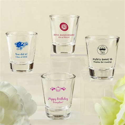 Silkscreened Collection Personalized Shot Glasses Birthday Designs Personalized Ts And