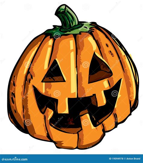 Cartoon Of Smiling Halloween Carved Pumpkin Royalty Free Stock Photos