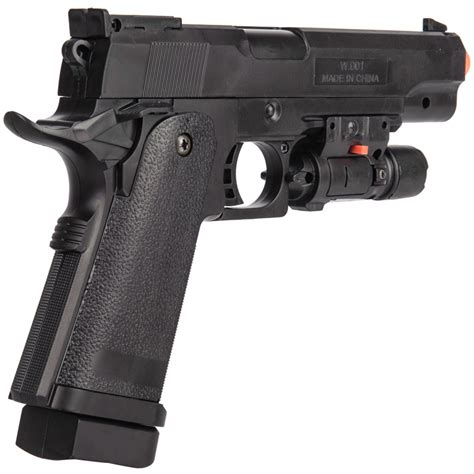 Uk Arms P2001b Spring Airsoft Pistol W Laser Black