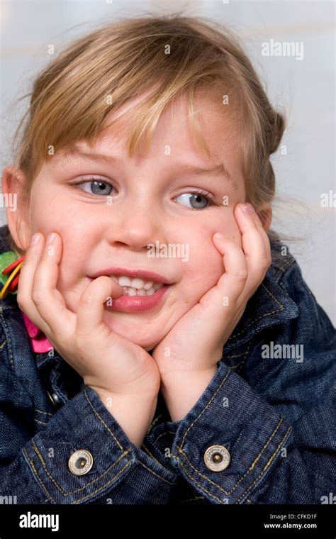 Cute Toddler Girl Smile Smiling Stock Photo Alamy