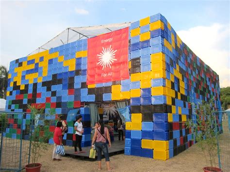 Solar Powered Green Revolution Pavilion Made From Recycled Plastic