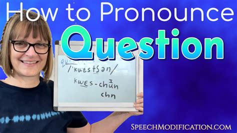 How To Pronounce Question Youtube