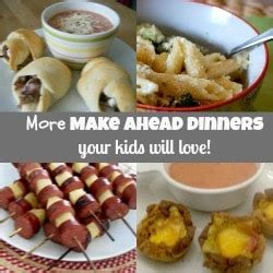 Try a couple of recipes from this lineup of kids meal ideas and ring that dinner bell, delicious is served! More Kid Friendly Dinner Ideas - 5 Dinners In 1 Hour