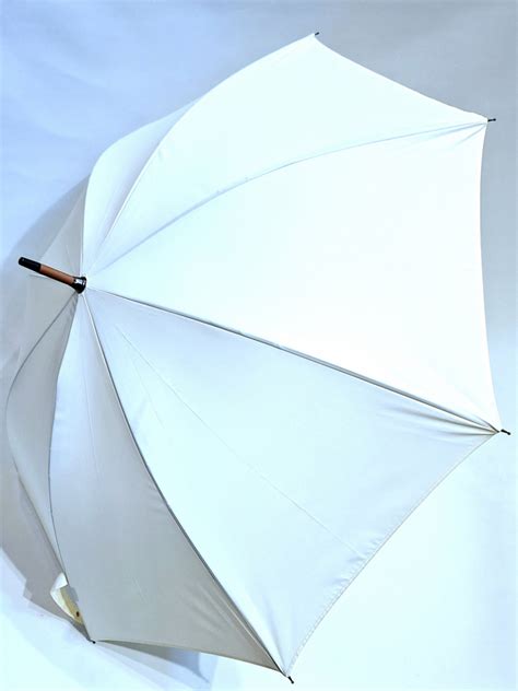 Parapluie Femme Grand Long Manuel Uni Ivoire Piganiol Parapluie