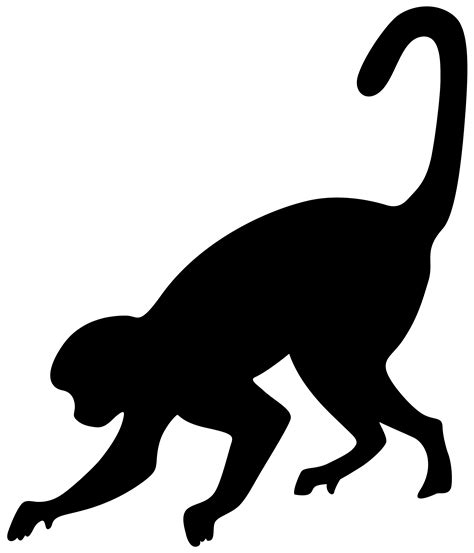Silhouette Clip Art Monkey Silhouette Png Clip Art Image Png Download