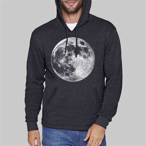 Mens Pullover Hoodie Full Moon Moon Hoodie Sweatshirt For