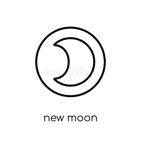 New Moon Icon From Weather Collection Stock Vector Illustration Of