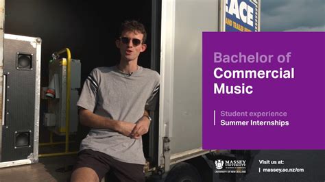 Bachelor Of Commercial Music Student Experience Massey University