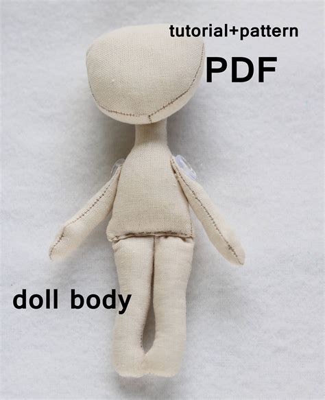 pdf tutorialpattern doll body 14cm 5 5 doll patterns etsy uk