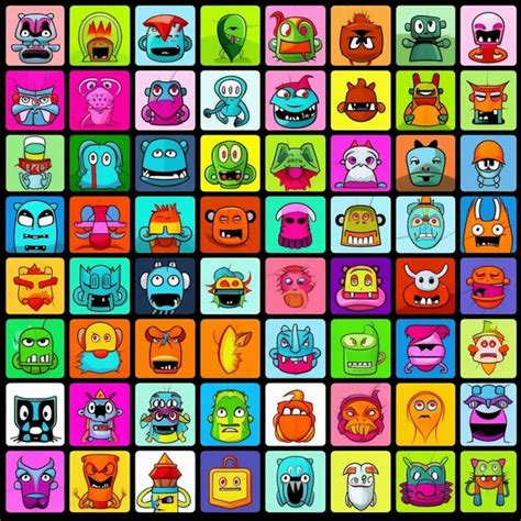 Premium Ai Image A Close Up Of A Bunch Of Cartoon Characters On A