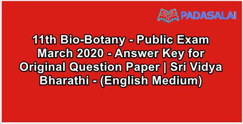 Th English Public Exam March Question Papers Answer Keys Hot Sex Picture