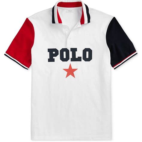 Polo Ralph Lauren Classic Fit Mesh Polo Americana Shirt White Multi