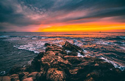 Free Images Beach Clouds Dusk Evening Sun Golden Hour Golden Sun