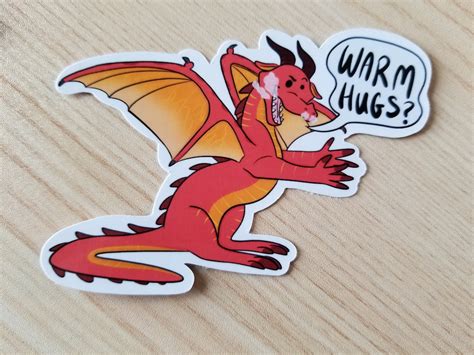 Warm Hugs Wings Of Fire Stickers Peril And Sky Etsy