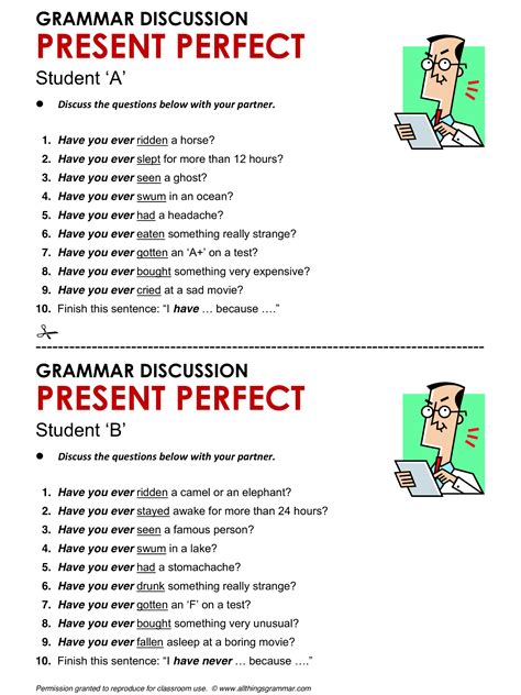 An Image Of A Poster With Words On It That Say Present Perfect And